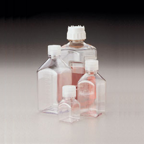 Nalgene耐洁 透明窄口方瓶 2015-2000(瓶身PC材料,瓶盖PP材料)