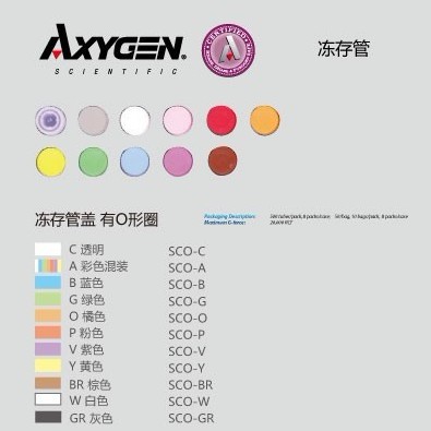 Axygen 爱思进 褐色螺旋离心管盖 SCO-BR