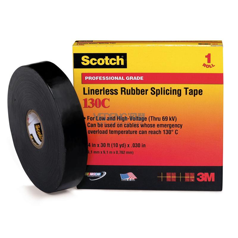 3M 无衬层绝缘自粘绝缘带 scotch™130C 25.4mm(宽)