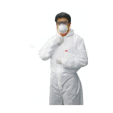 3M 4515白色带帽连体防护服L(Type 5&6类防护)(GT700004135)
