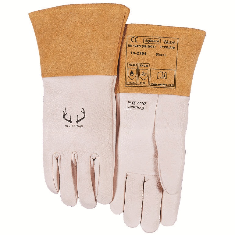 威特仕WELDAS 型号10-2304 驯鹿王DEERSOsoft 高档氩弧焊TIG/二氧化碳MIG手套系列 （XL）