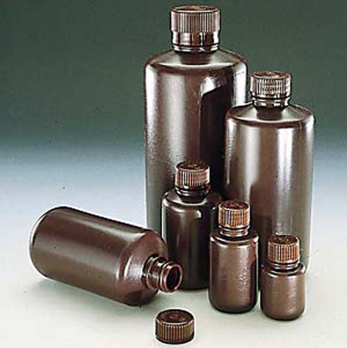 Nalgene耐洁 窄口瓶 2004-0008（瓶身HDPE材料，瓶盖PP材料 琥珀色）