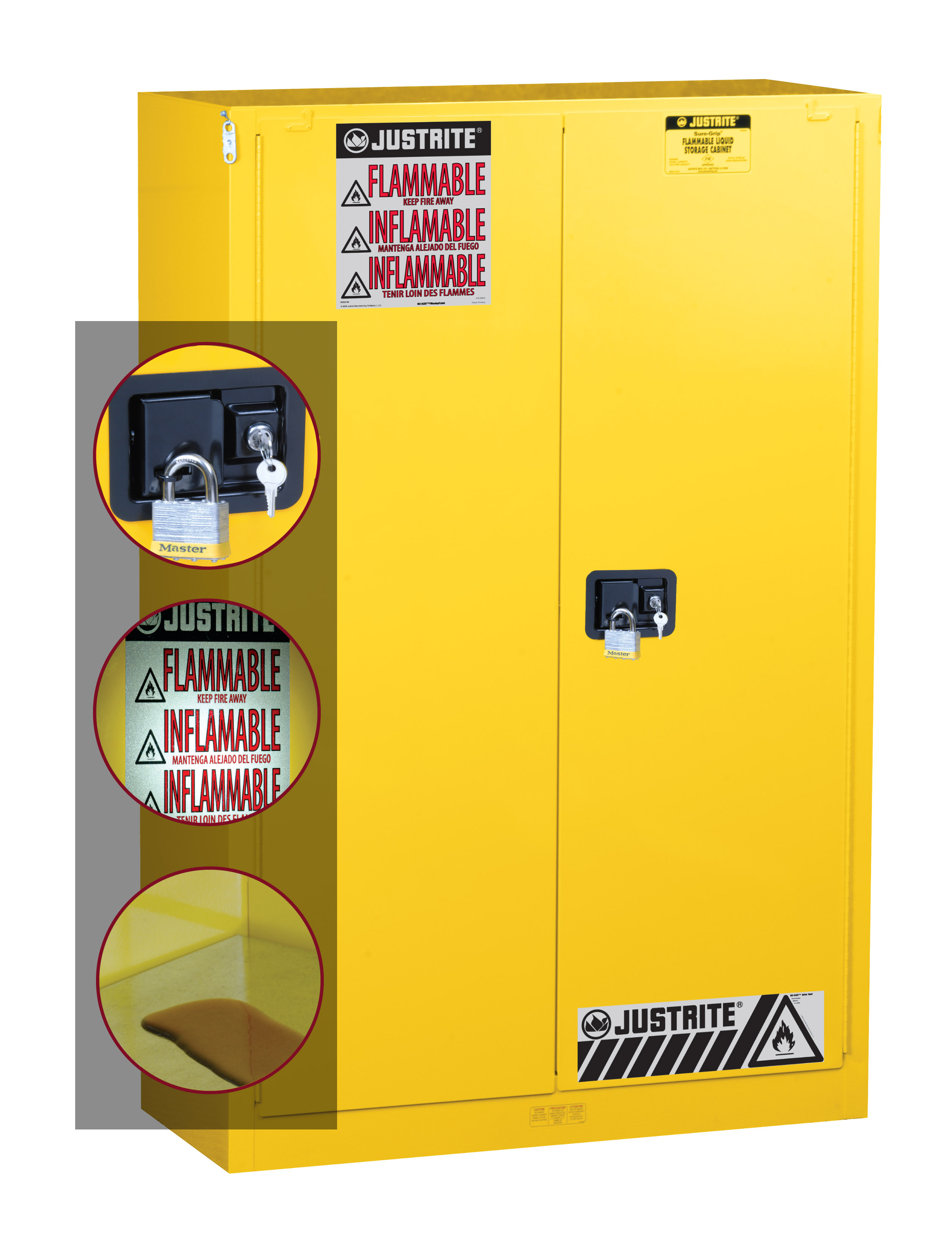 JUSTRITE 易燃液体防火安全柜 896020 （60加仑）