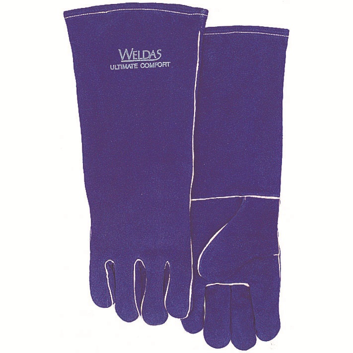 威特仕WELDAS 型号10-2054 烧焊手套彩蓝色长袖筒款 L号