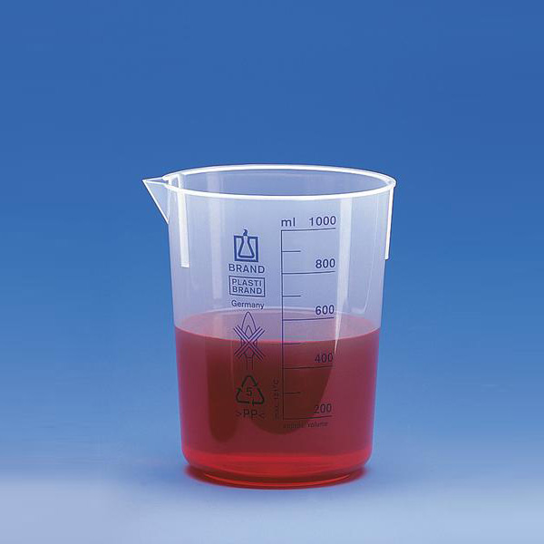 Brand普兰德 烧杯 低型 PP材质 蓝色刻度 250ml (89448)