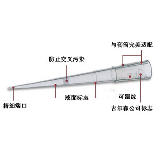 Gilson吉尔森 袋装钻石吸嘴2-200ul（F161930）