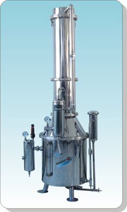 三申 不锈钢塔式蒸汽重蒸馏水器 TZ200