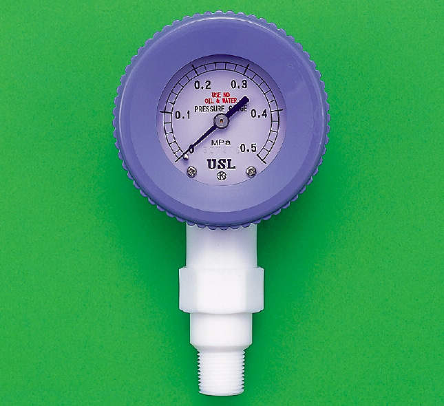 フッ素樹脂圧力計　φ７５|||０～１ＭＰａ/