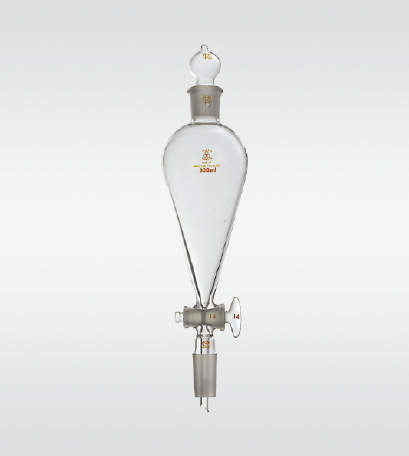 共通摺合せ分液ロートスキーブ型|||500ml 上24 下19/常见滑动组合的分离Rotosukibu类型| | |500毫升的前24名19岁以下