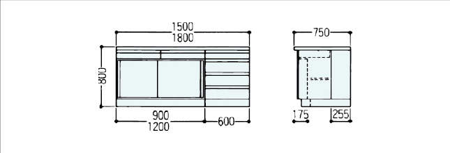 サイド実験台 SWT-45AC|||1800×750×800/边台SWT-45AC | | | 1800×750×800