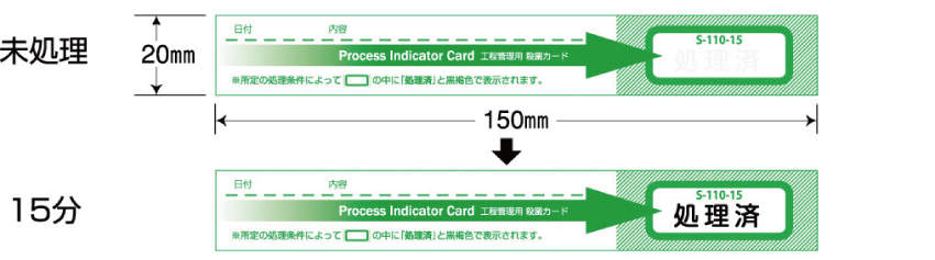 工程管理用殺菌カード|||S-110-15 250枚入/