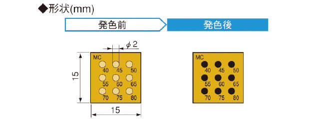 サーモカラーセンサー　不可逆|||９ＭＣ２００　２０枚入/