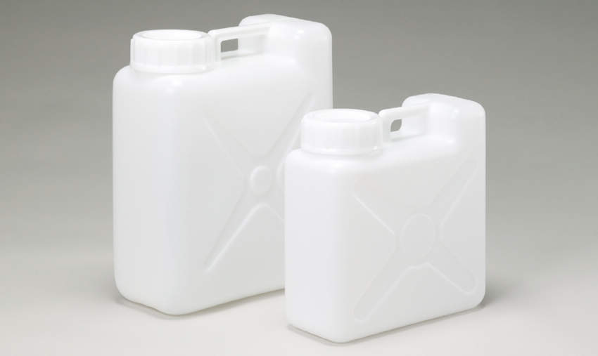ポリ扁平缶 広口 1ツ口|||20L/