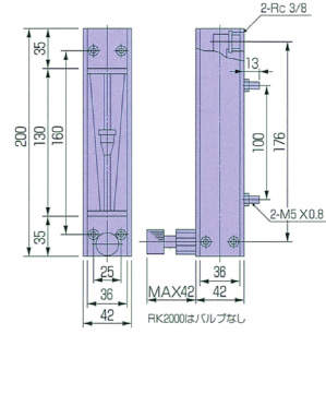 流量計RK2000流体:Air|||バルブ無 流量指定/流量计RK2000流体:空气| | |不带阀流量