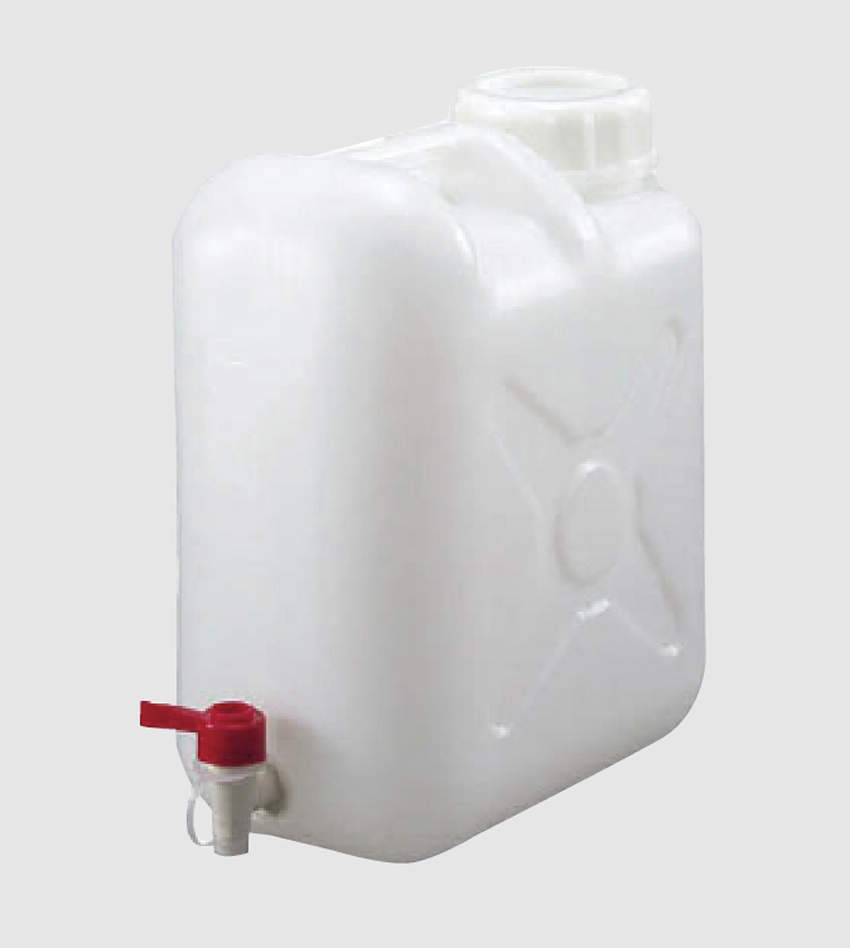 扁平缶 広口 ケミカルコック付|||20L/
