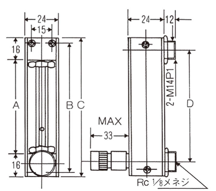 流量計RK1600R 150㎜|||ボディB 流量20L/流量计RK1600R 150毫米| | |车体B 20L流量