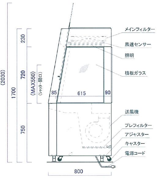 クリーンベンチ(垂直気流型)|||VS-1006/