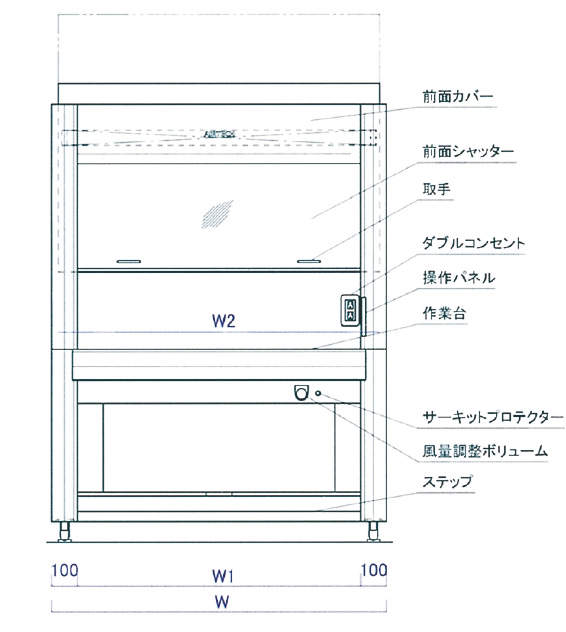 クリーンベンチ(垂直気流型)|||VS-1006/