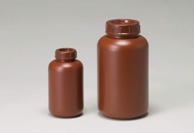 ポリエチレン 広口 規格瓶|||3L 茶/