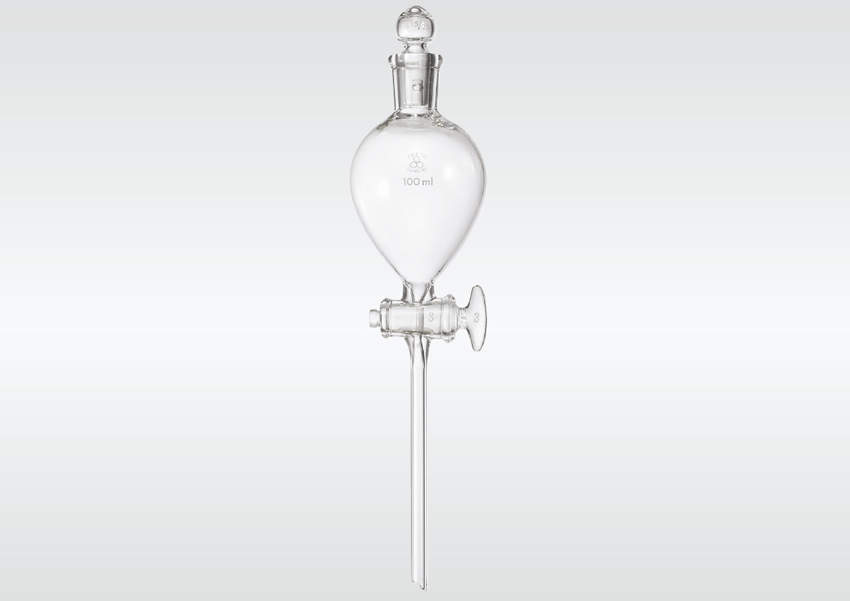 三商 透明摺合せ分液ロート|||球型ガラスコック 50ml/辣椒透明滑动配合漏斗| | |球面玻璃公鸡50毫升