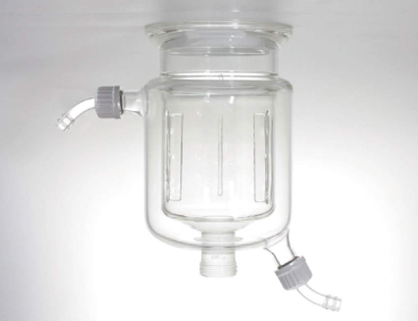 三商 二重管式反応容器 120用|||2000ml弁座 バッフル付/