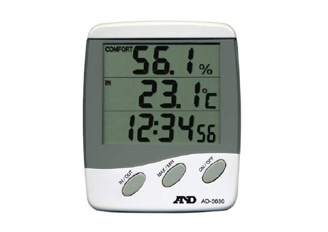 A&D 時計付き温湿度計|||AD-5680/A&D时钟温湿度计| | | AD-5680
