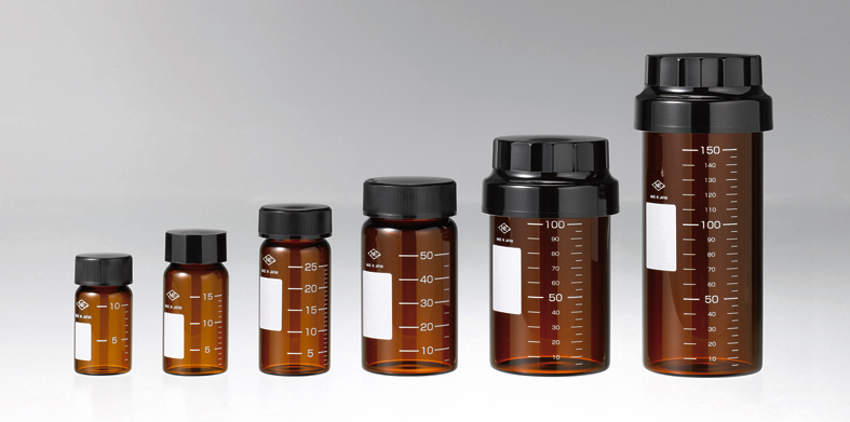 NEG 目盛付バイアル 茶|||GV-25 セット 5入/NEG毕业于小瓶茶| | | GV-25套五个输入
