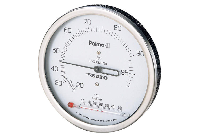 パルマⅡ型湿度計 温度計付|||7562-00/
