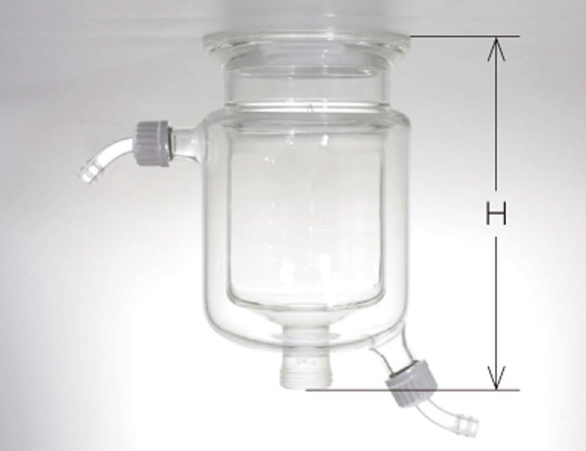 三商　二重管式反応容器　８５用|||５００ｍｌ　弁座付/双管反应容器85为三商| | |500毫升的阀座