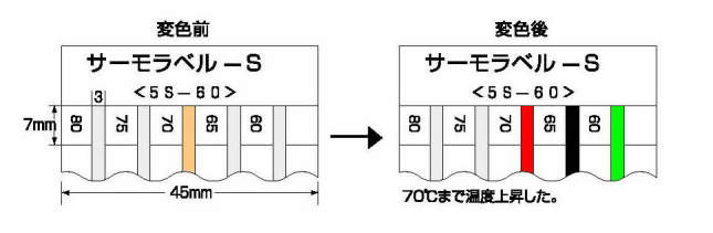 不可逆性　サーモラベル|||５Ｓ－６０　２０枚入/