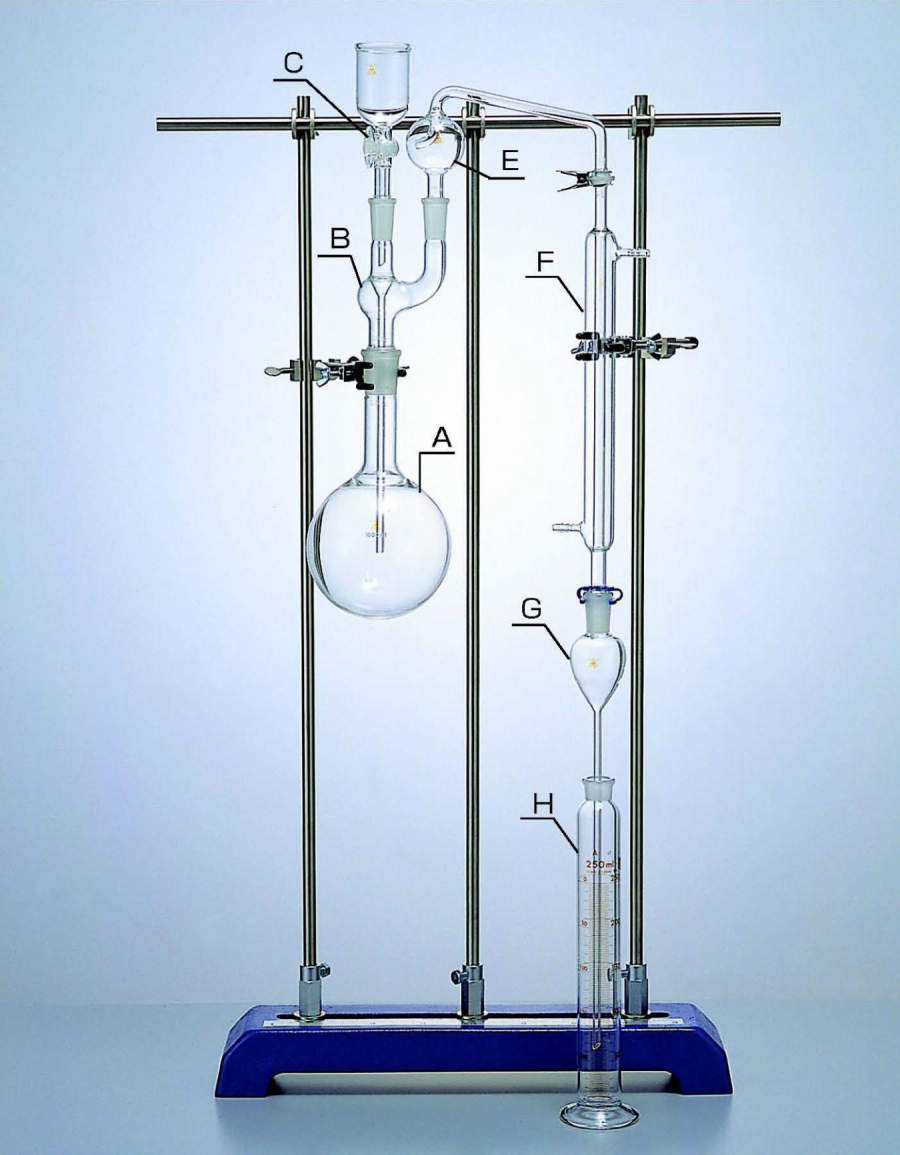 シアン蒸留装置|||ガラス部一式（有栓ﾒｽｼﾘﾝﾀﾞｰ除く）/（除非是塞量筒）玻璃单元集|青色蒸馏装置| | 