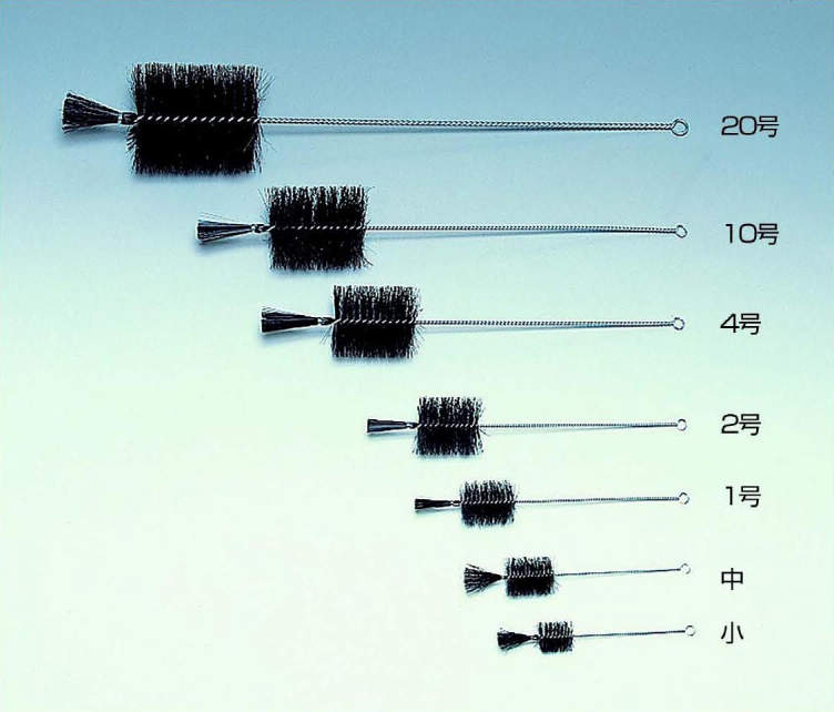 試験管ブラシ|||中　白毛/试管刷| | |白头发