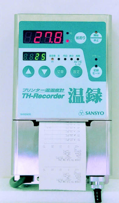 三商プリンター付温湿度計 温録|||SKM2935 温度センサー付/山椒打印机与热温湿度计记录| | | SKM2935温度传感器