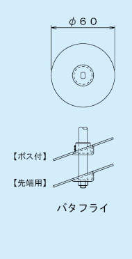 スリーワンモーター用撹拌羽根|||ボス付　かい十字Ｒ/跨ŗ桨老板|三一搅拌叶片马达| | 