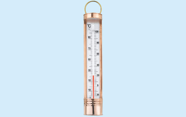 銅枠入水温計　アルコール|||－２０～５０℃　１／１目盛/铜帧输入水温计酒精| | | -20〜50℃1/1规模