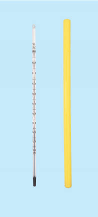 アルコール棒状温度計 青液|||0~100℃ 300㎜/酒精棒温度计蓝色液体| | | 0〜100℃300毫米