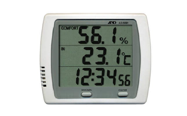 Ａ＆Ｄ　時計付き温湿度計|||ＡＤ－５６８１/A＆D时钟温湿度计| | | AD-5681 