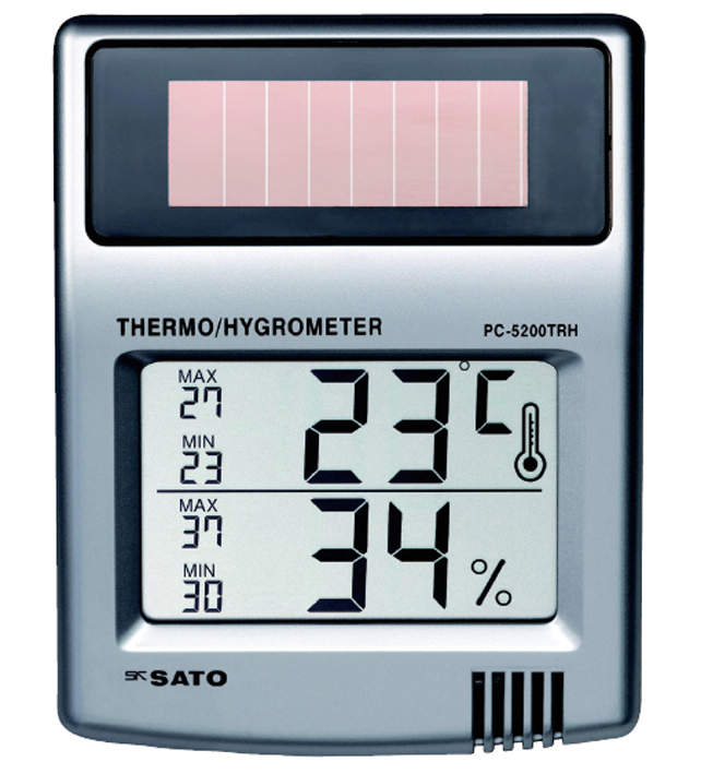 ソーラーデジタル温湿度計|||PC-5200TRH/太阳能数字温湿度计| | | PC-5200TRH