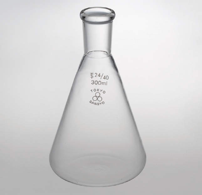三商 透明摺合せ三角フラスコ|||50ml 24/40/辣椒透明滑动配合锥形瓶中| | |50毫升24/40