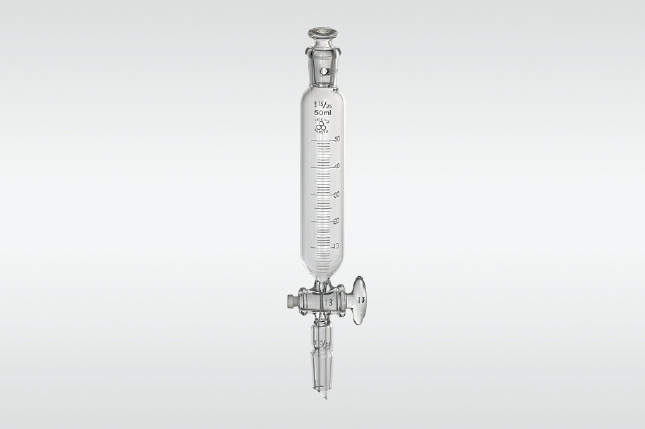 三商 透明摺合せ分液ロート50ml|||円筒型目付きGコック付 上下15/25/15/25镀ĝ的圆柱形公鸡上下|花椒透明滑动配合漏斗50毫升| |