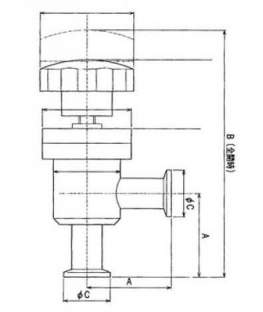 佐藤真空 配管部品|||手動式真空バルブ ATV-50/