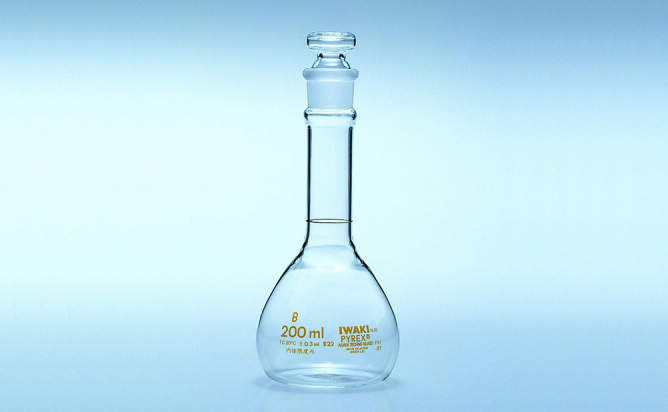 ＰＸ　メスフラスコ　短型　白|||スタンダード　１００ｍｌ/PX容量瓶型短白色| | |标准100毫升