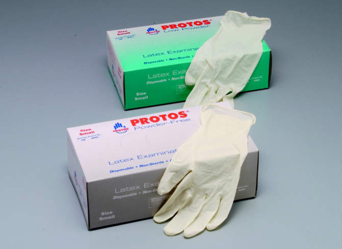 プロトス　ラテックス手袋|||パウダー付　Ｓ　１００入/原数据库乳胶手套| | |粉与S 100输入