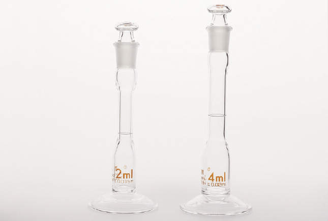 宮原 極小メスフラスコ台座付き|||白 2ml/宫原最低容量瓶中,用底座| | |白2毫升