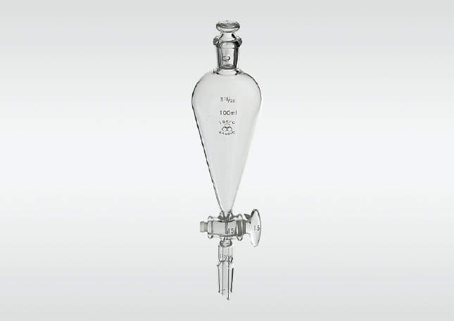 三商 透明摺合せ分液ロート50ml|||スキューブ型Gコック 上下15/25/15/25数据库立方体G型公鸡和|胡椒透明的滑动配合漏斗50毫升| |