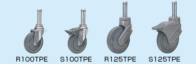 キャスター　エラストマー車|||Ｒ１００/脚轮弹性体车| | | R100 