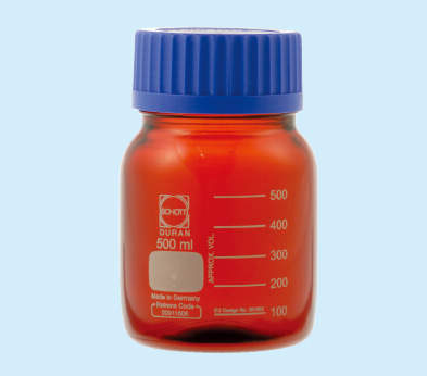 ねじ口瓶広口GLS-80 茶|||5000ml 青キャップ付/广口瓶螺丝帽GLS-80茶| | |5000毫升蓝帽