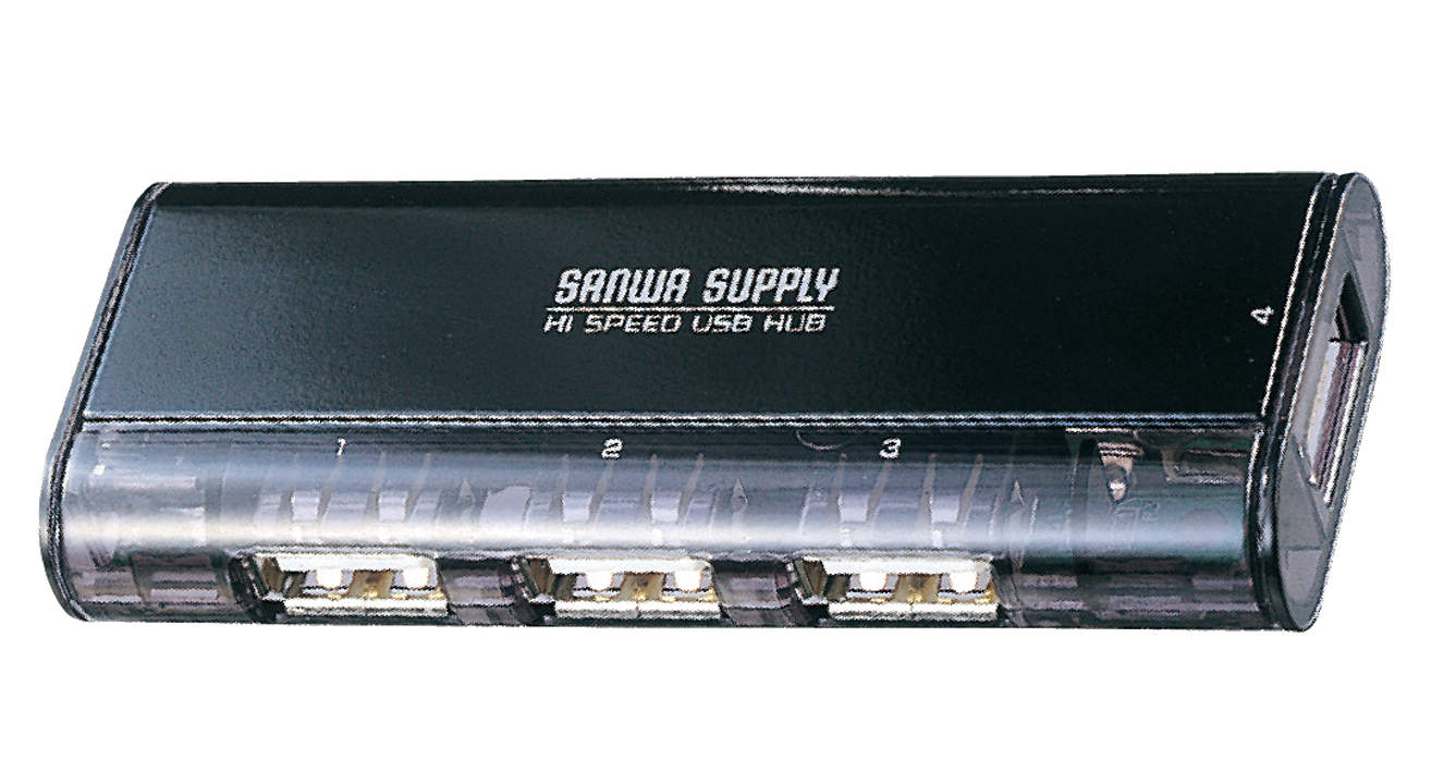 USB2.0 ハブ(4ポート)|||USB-HUB225GBK/
