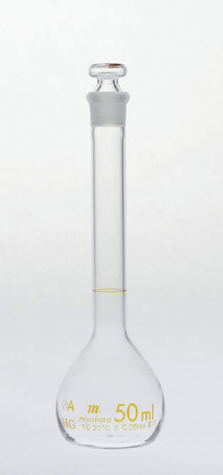 三商 宮原 メスフラスコ HG|||白 25ml/