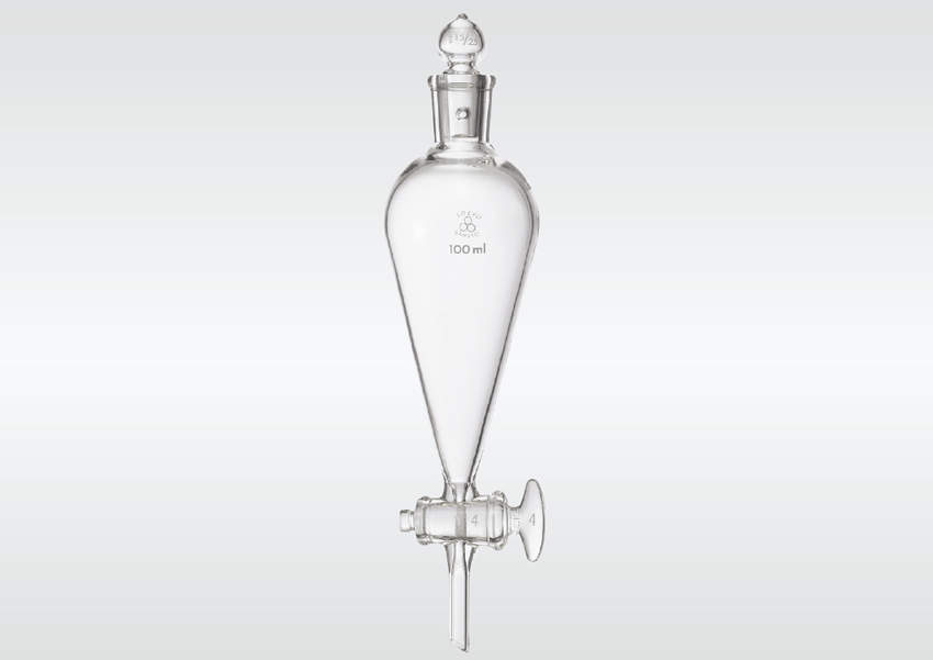 三商 透明摺合せ分液ロート|||スキーブ型ガラスコック300ml/辣椒的透明滑动拟合漏斗| | | Sukibu型玻璃公鸡300毫升的